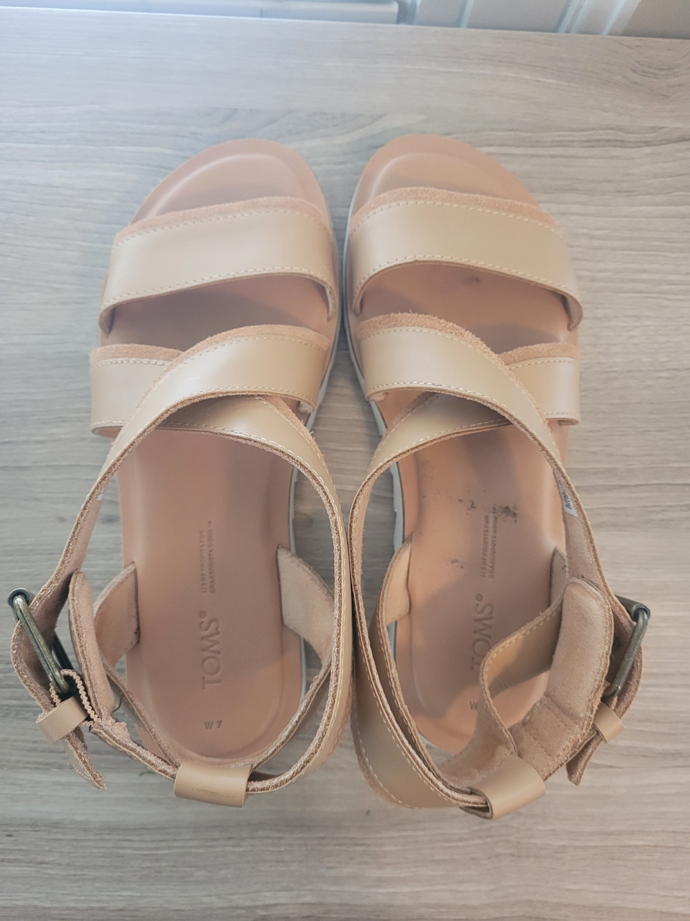 TOMS Sydney Tread Tan Sandals